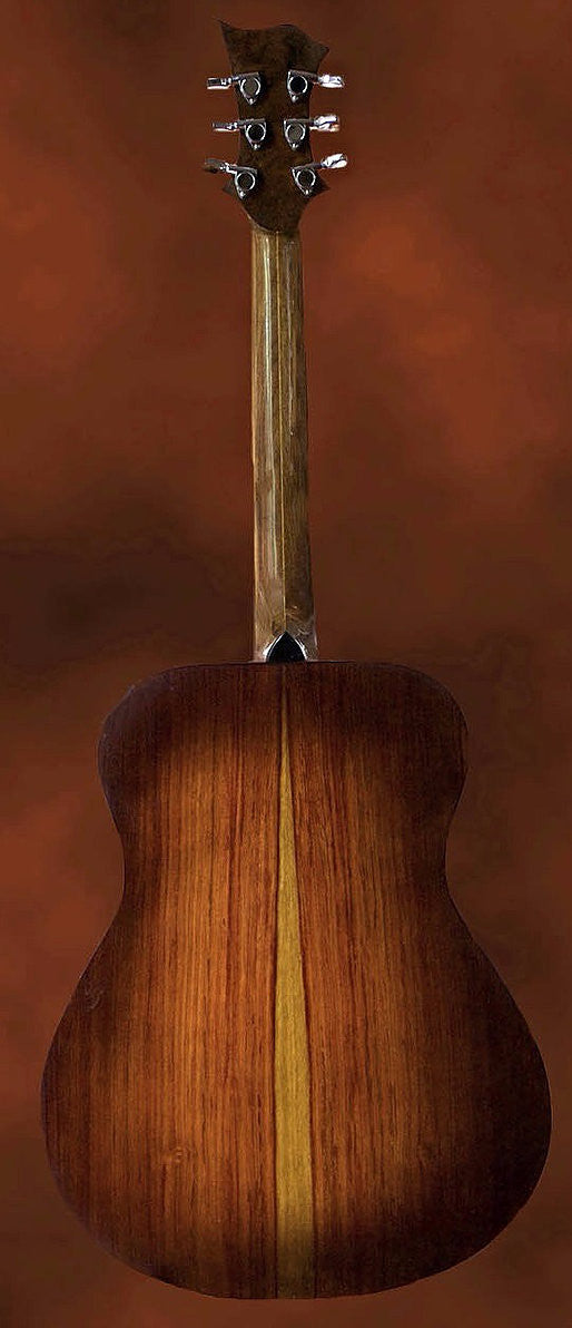 Sunburst Concert Guitar - Back View