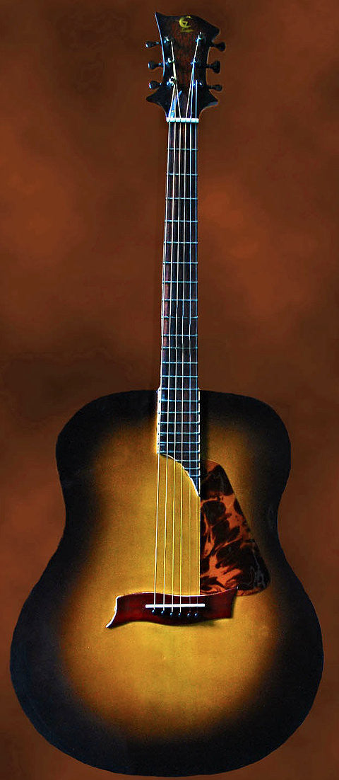 Sunburst Jumbo Guitar in Paduk and Engleman Spruce