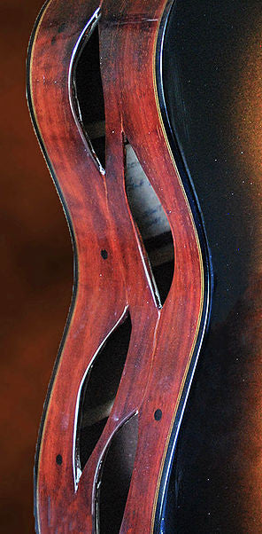 Sunburst Jumbo Guitar - Back View